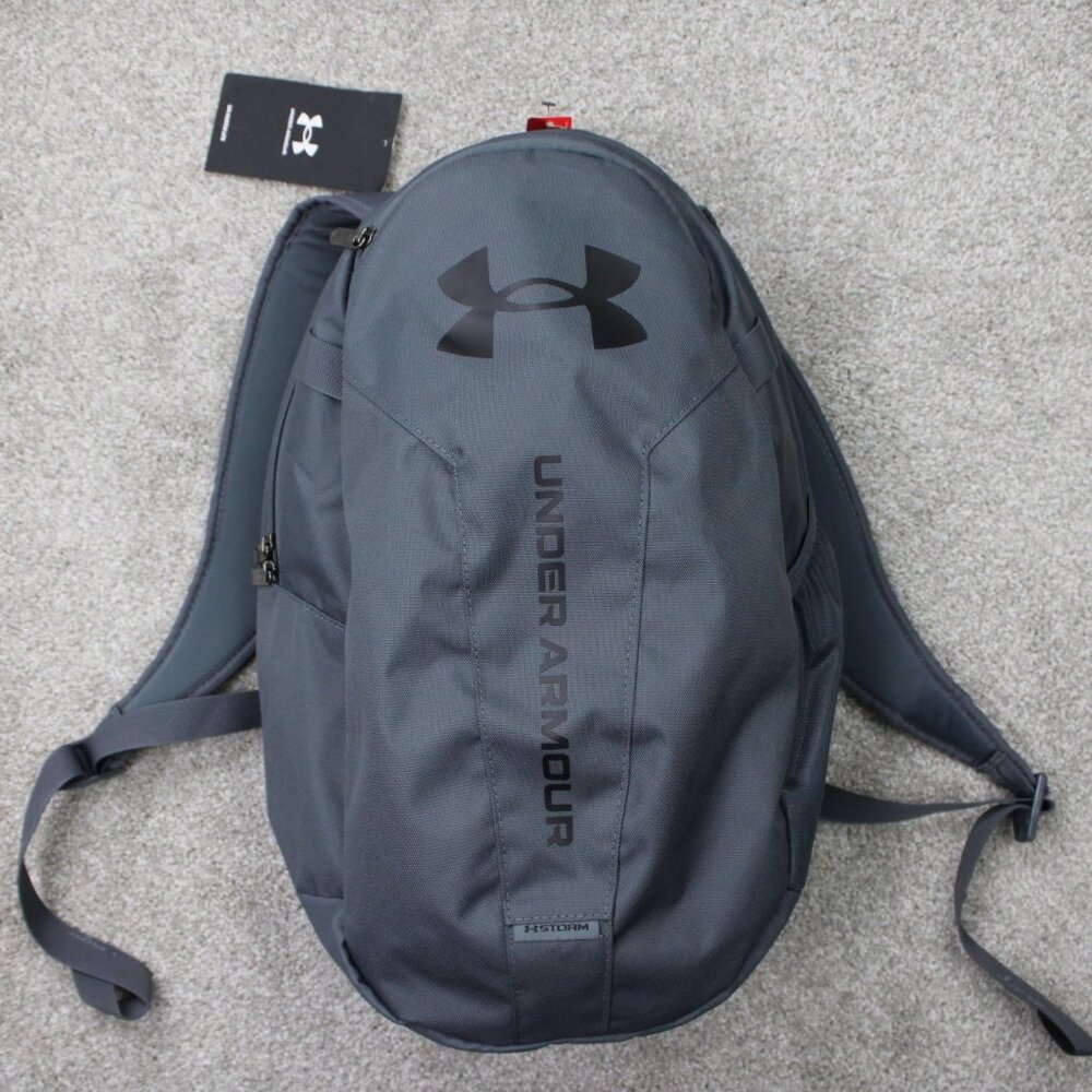 Under Armour Backpack NWT Gray UA Hustle Lite 15" Laptop Water Repellent bag
